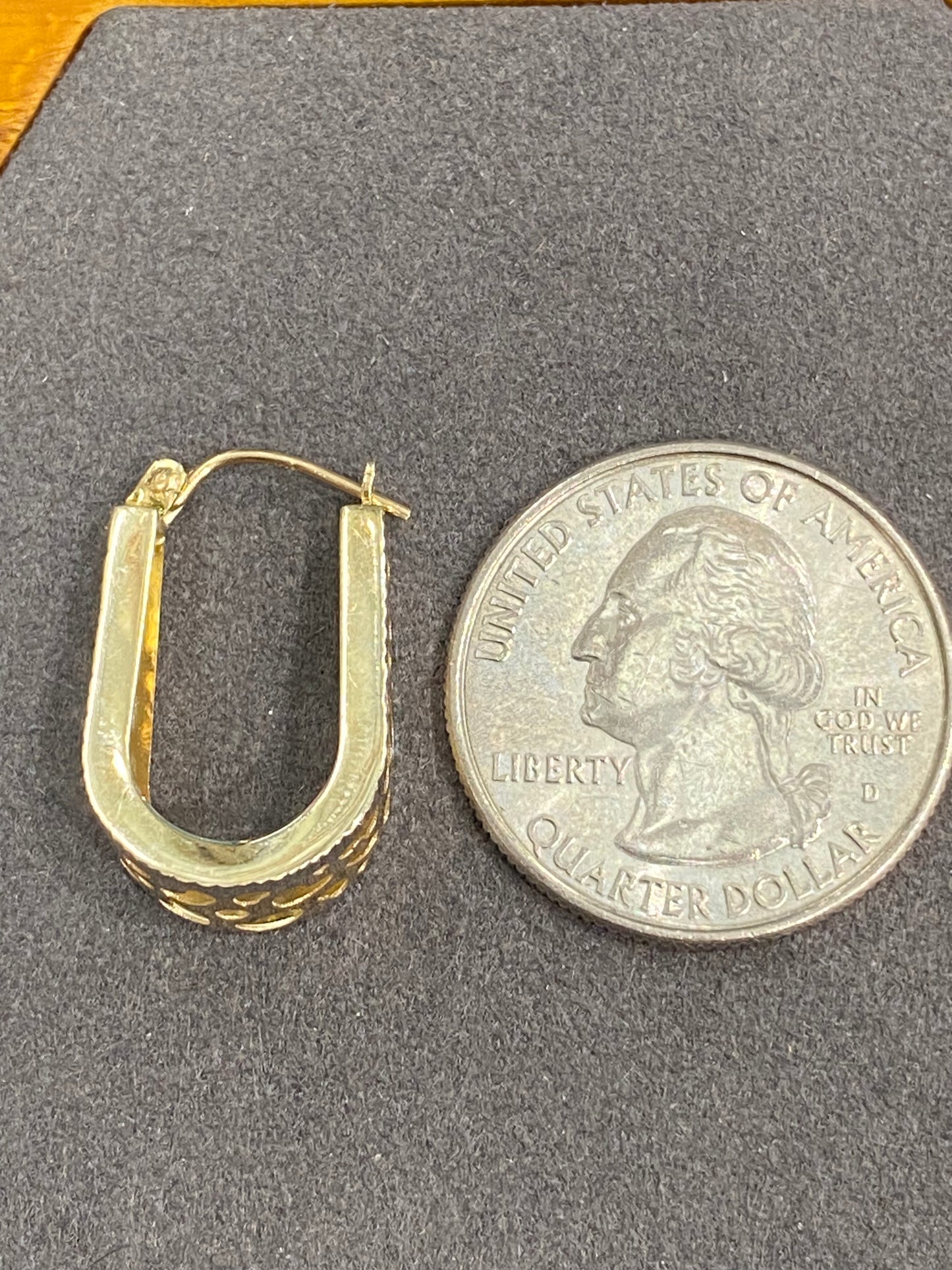 14k Two Tone Hoop Earrings