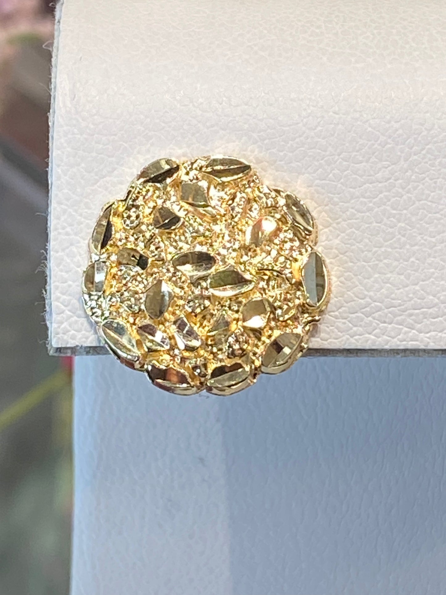 10k Yellow Gold Nugget Earrings