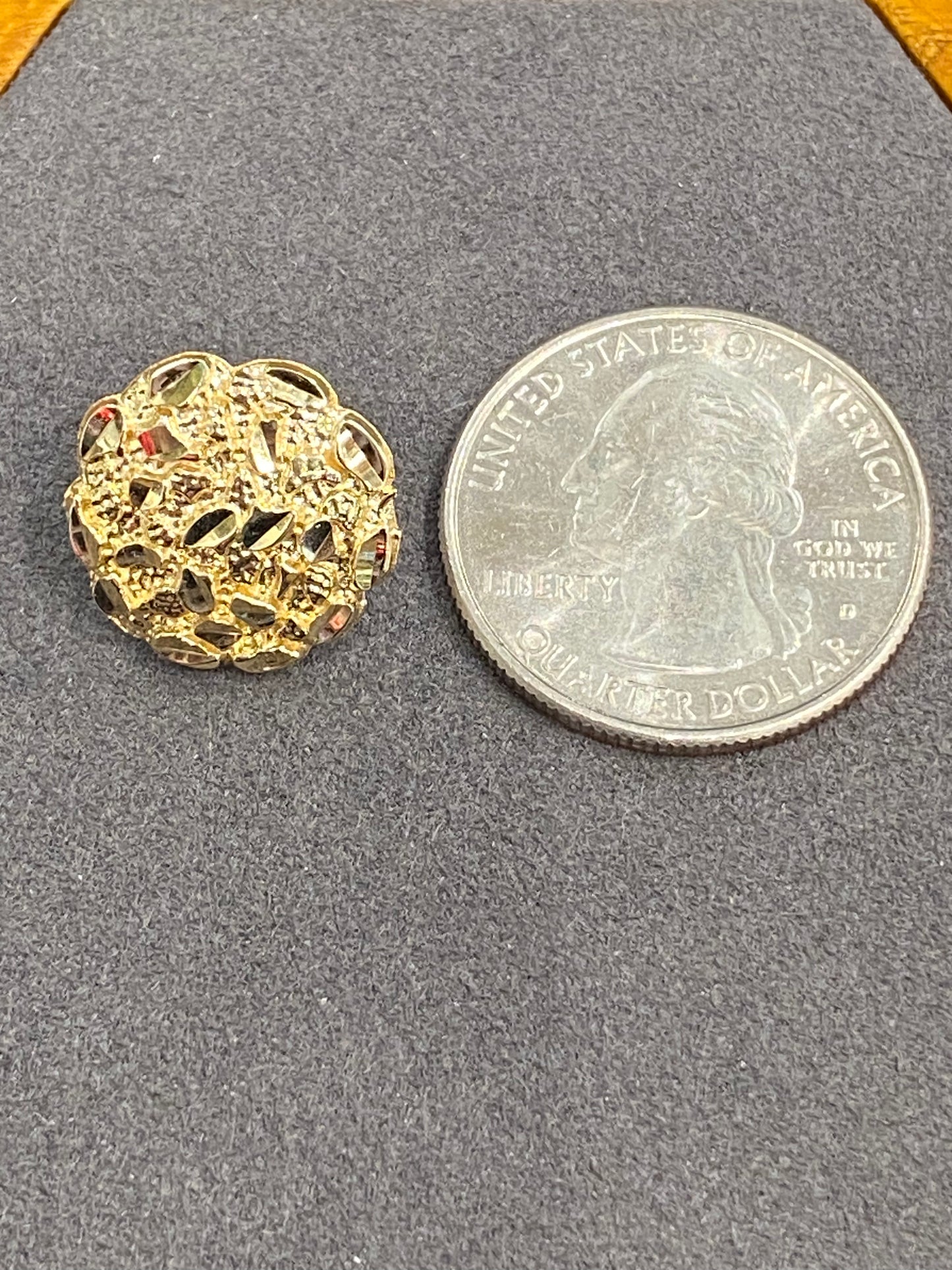 10k Yellow Gold Nugget Earrings