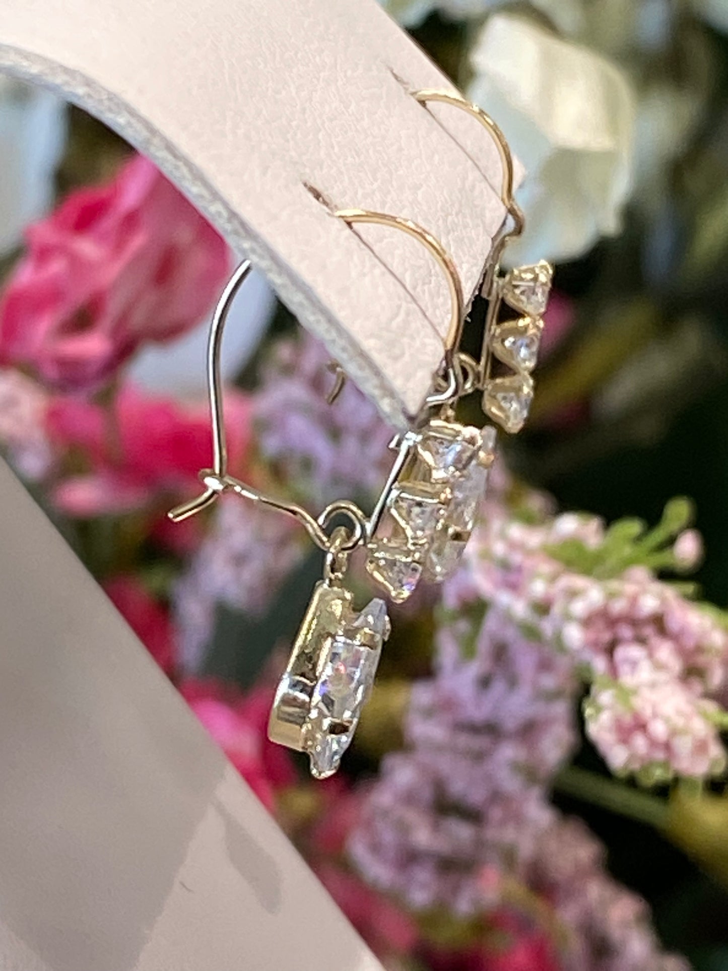 10k Yellow Gold Cubic Zirconia Earrings