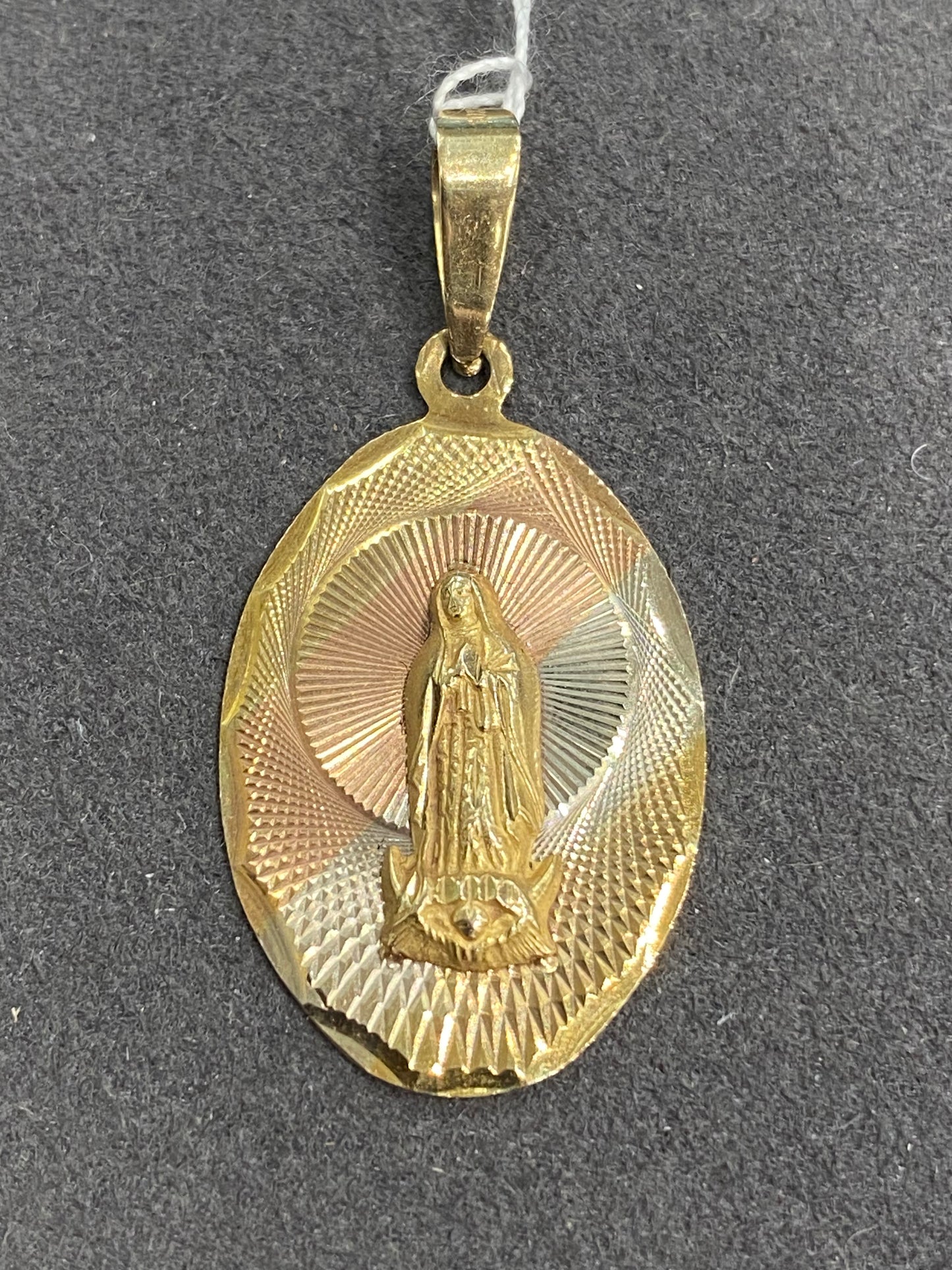 10k Tri Gold Religious Pendant