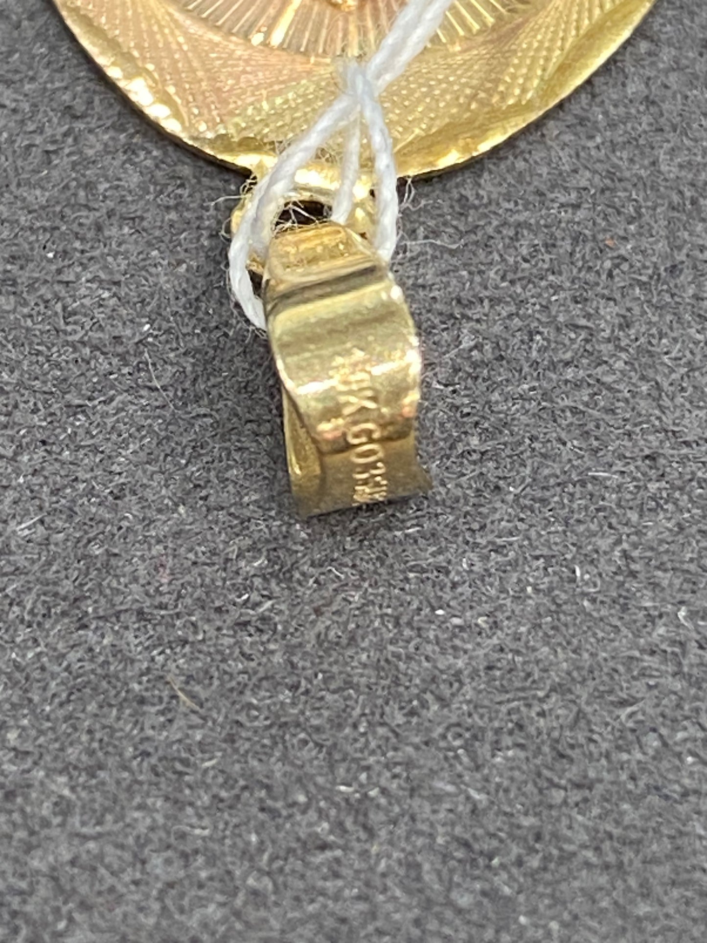 10k Tri Gold Religious Pendant