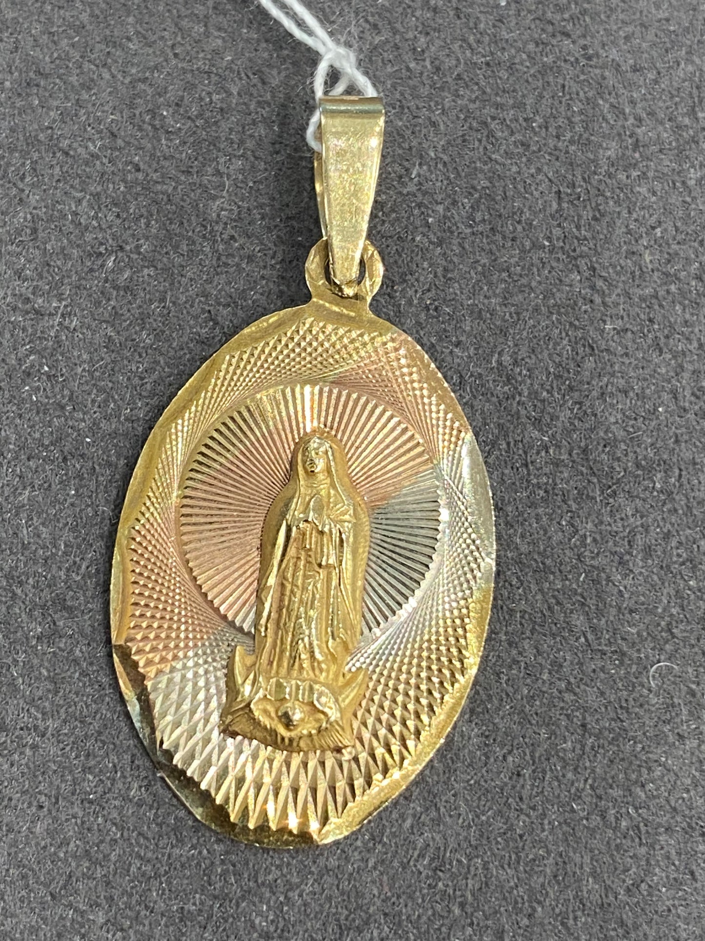 10k Tri Gold Religious Pendant