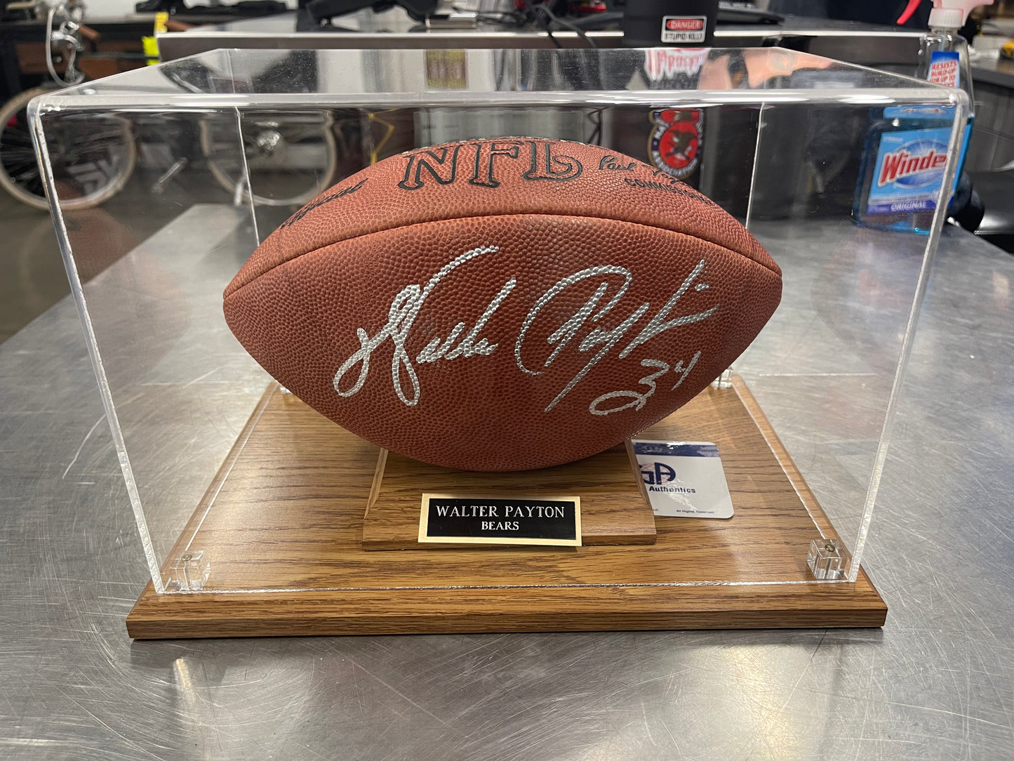 Walter Payton signed football “149037”