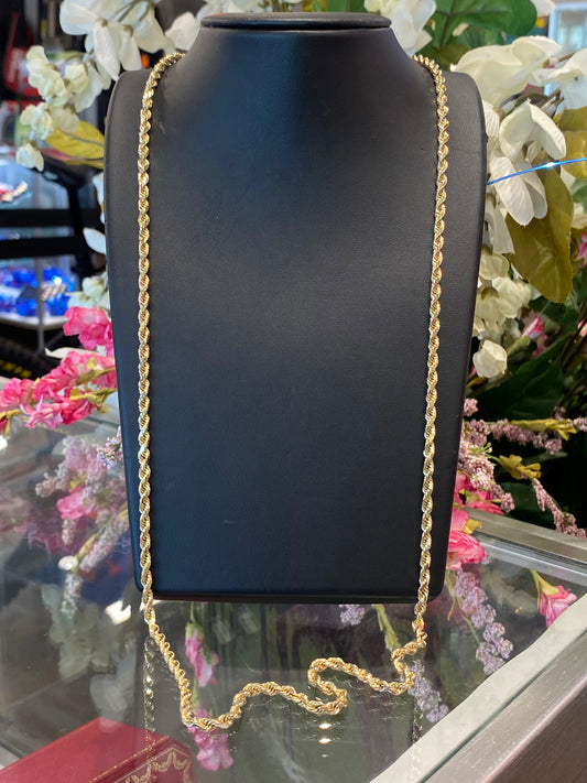 14k Yellow Gold Rope Chain