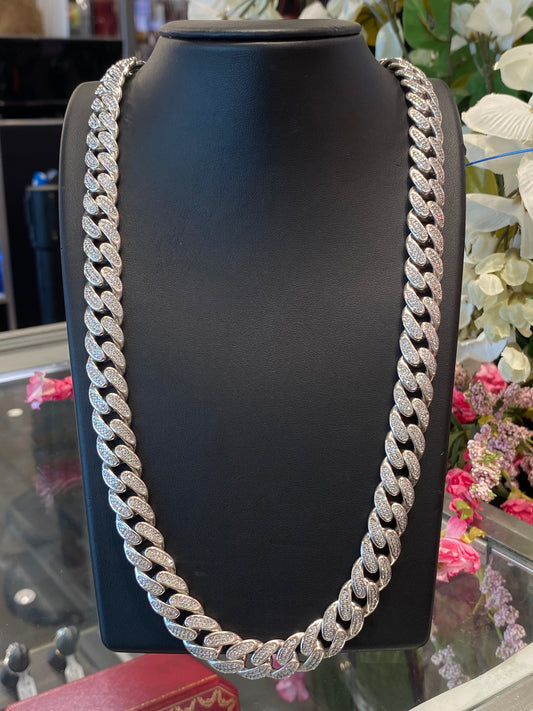 Silver Cuban Style Chain