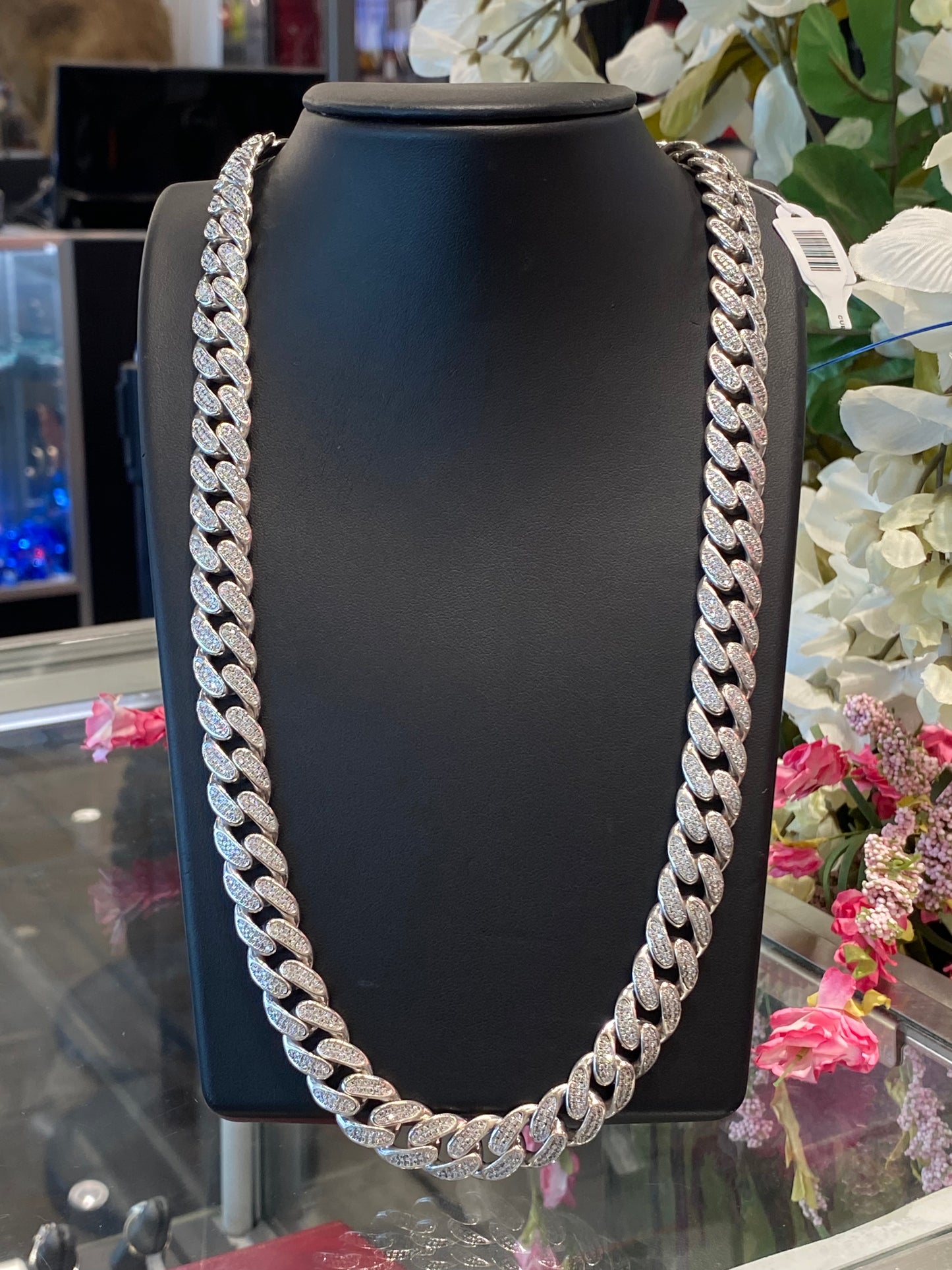 Silver Cuban Style Chain