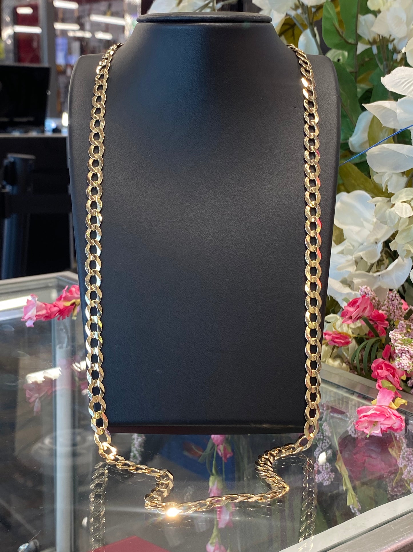 14k Yellow Gold Curb Chain