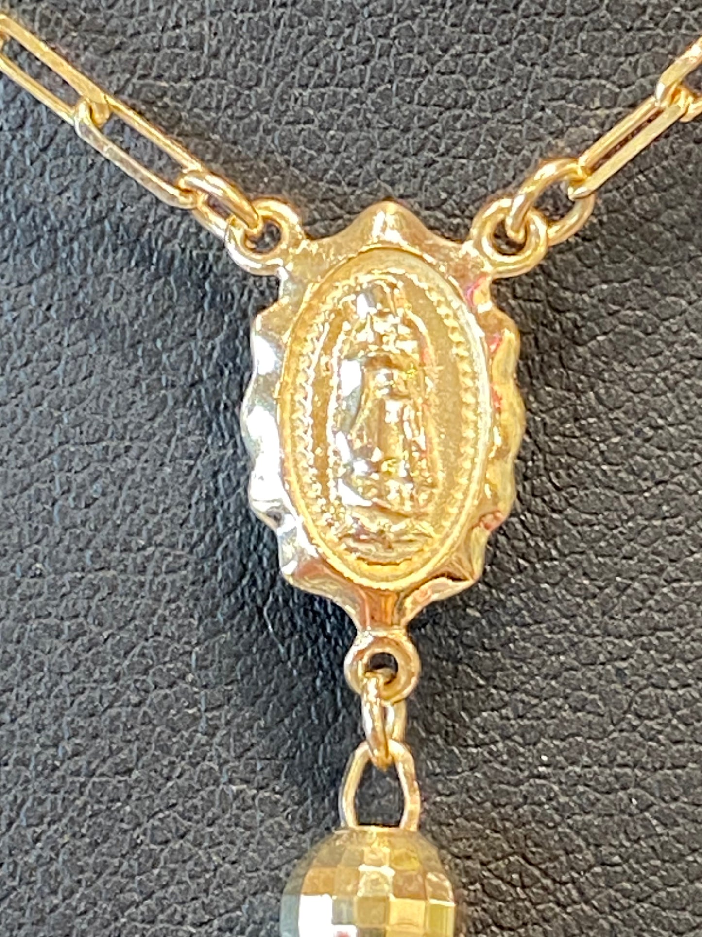 14k Tri Gold Rosary
