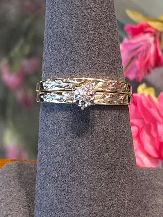 10k Two Tone Wedding Set