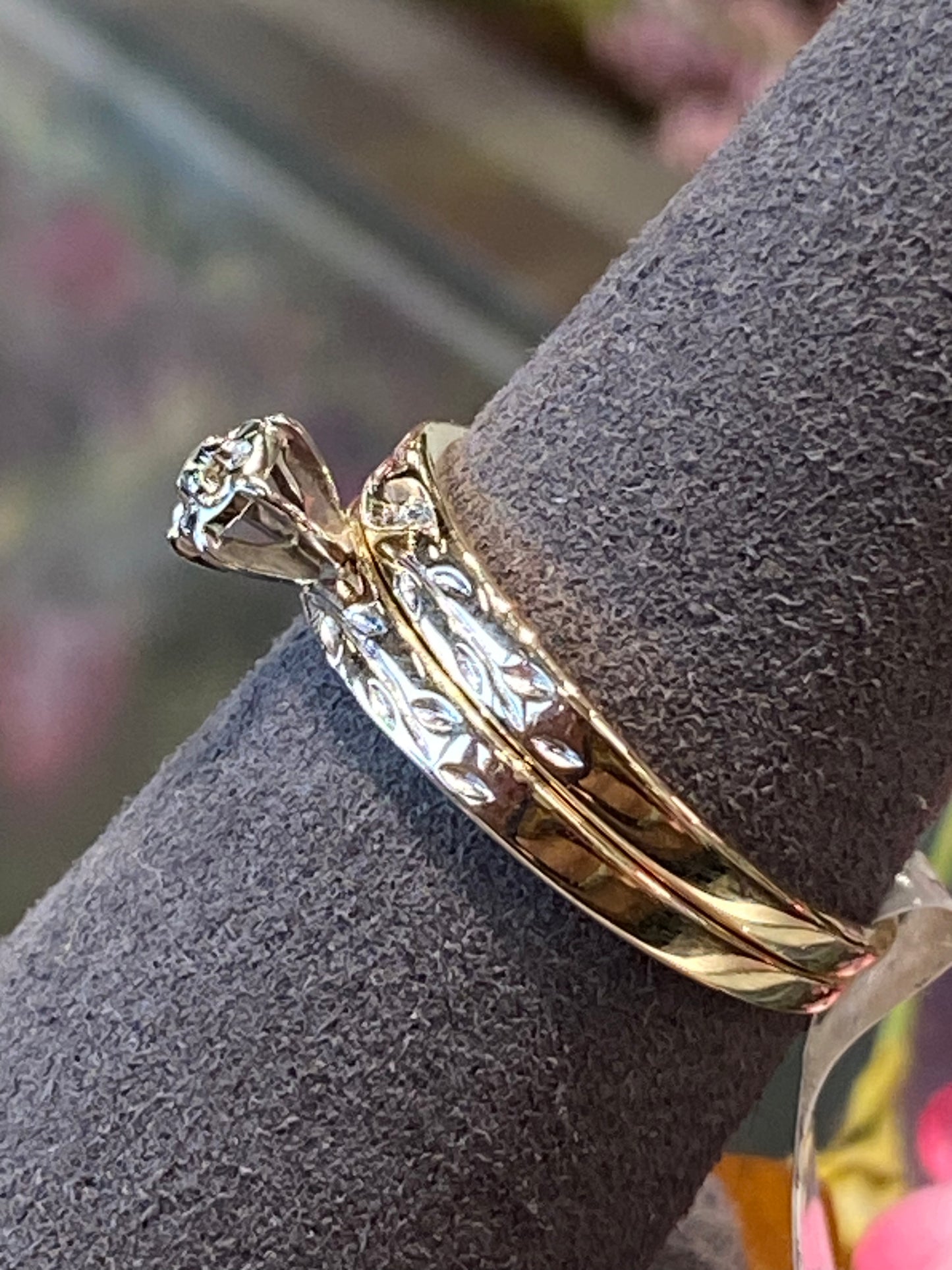 10k Two Tone Wedding Set