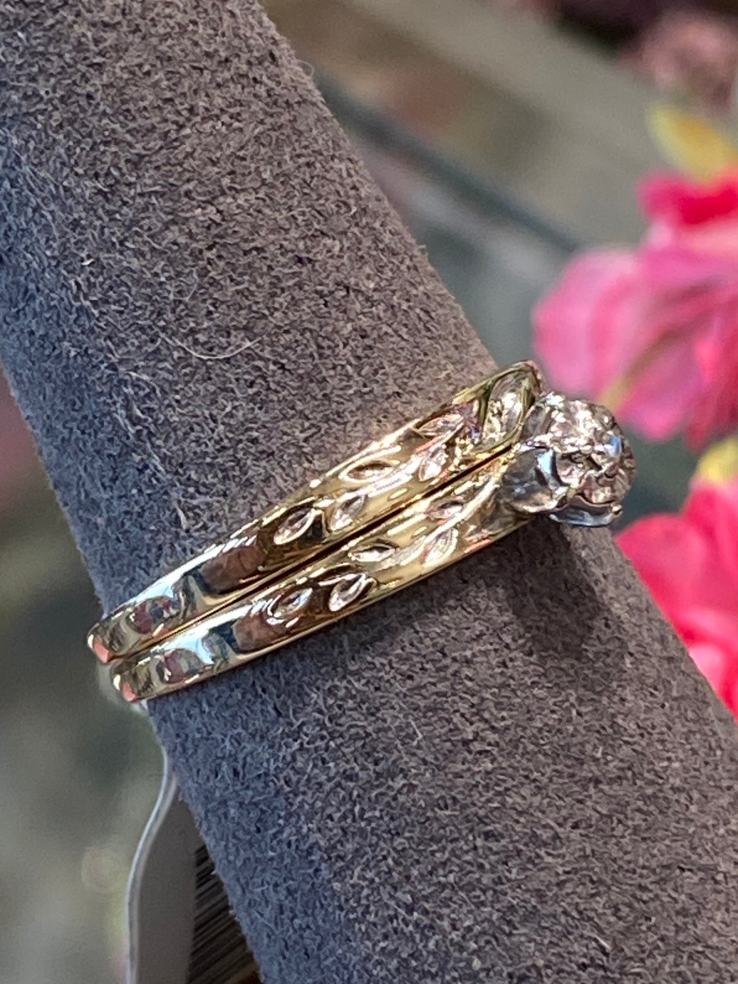 10k Two Tone Wedding Set