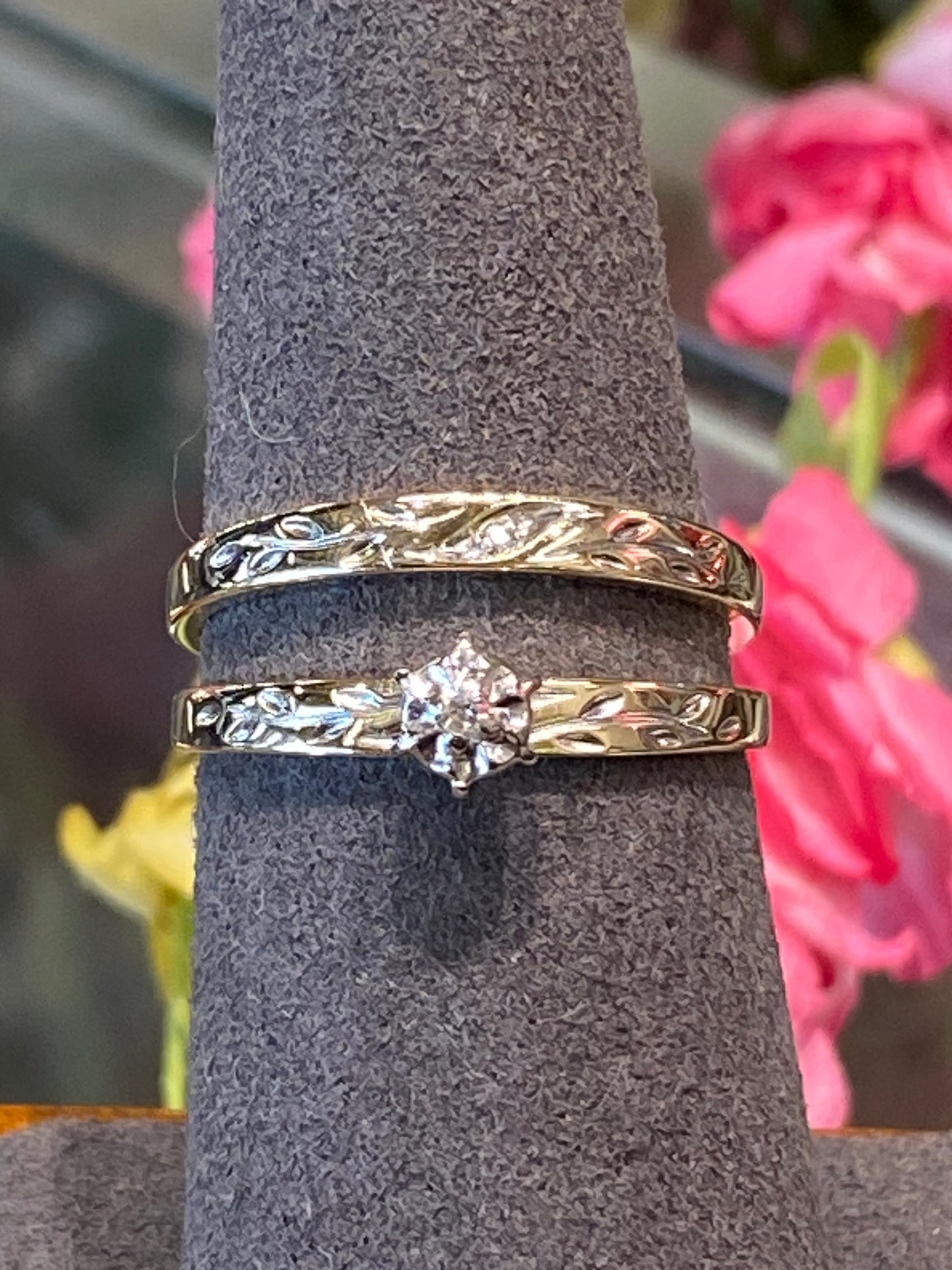 10k Two Tone Wedding Set
