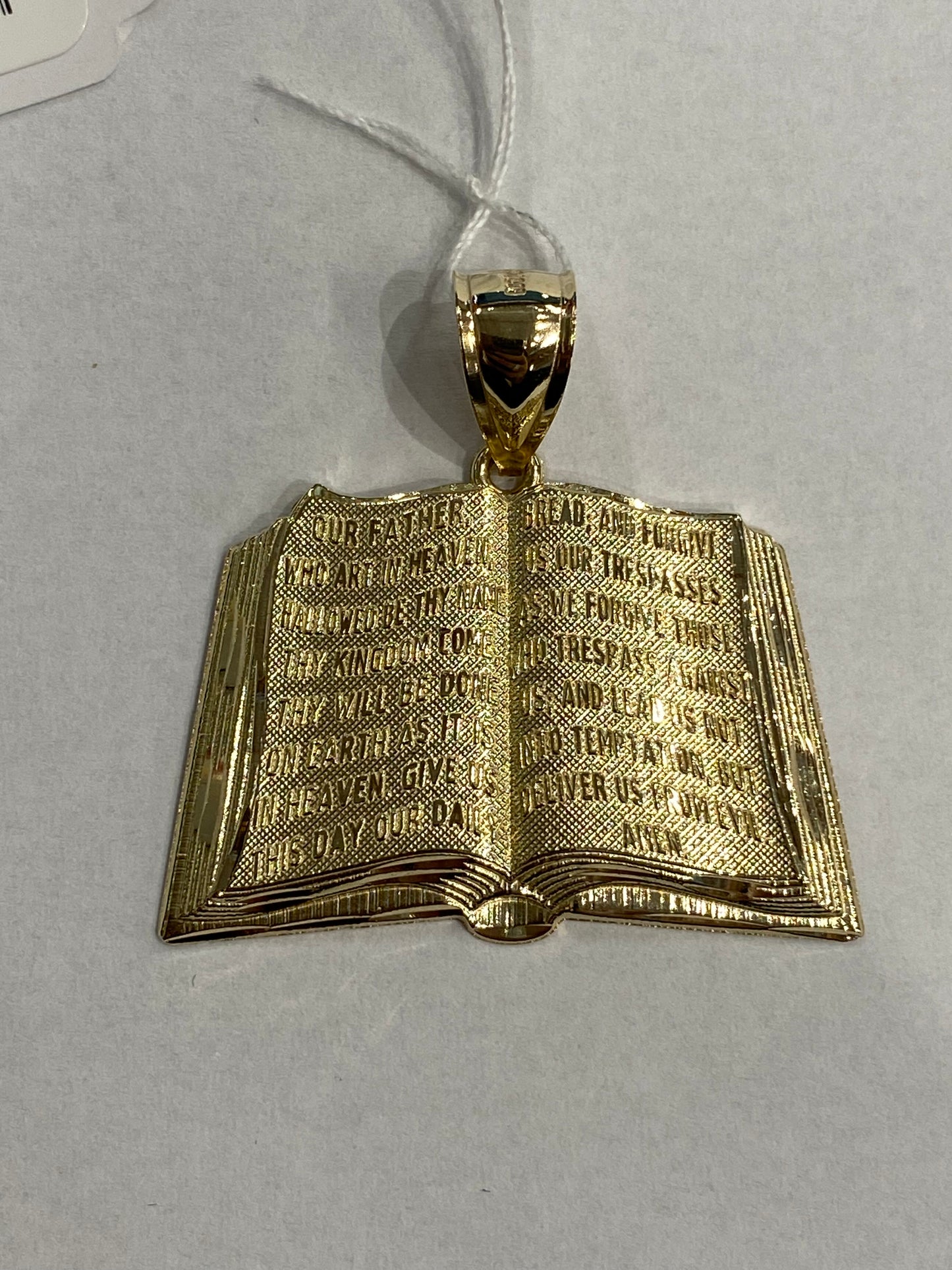 10k Yellow Gold Bible Pendant