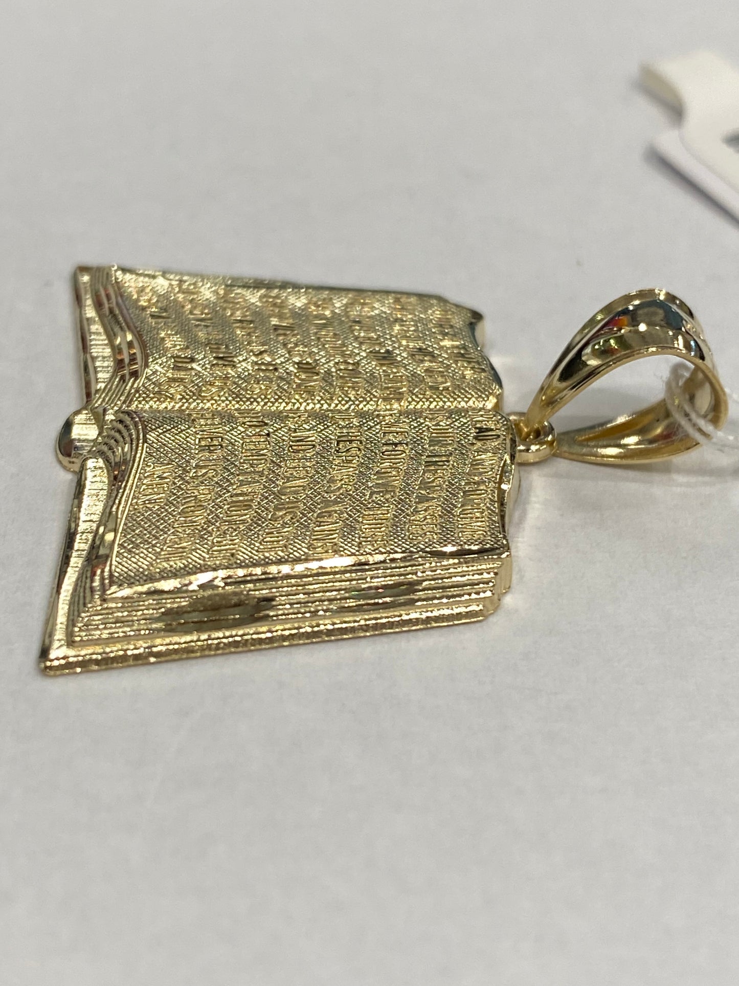 10k Yellow Gold Bible Pendant