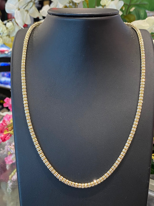 14k Two Tone Fashion Chain