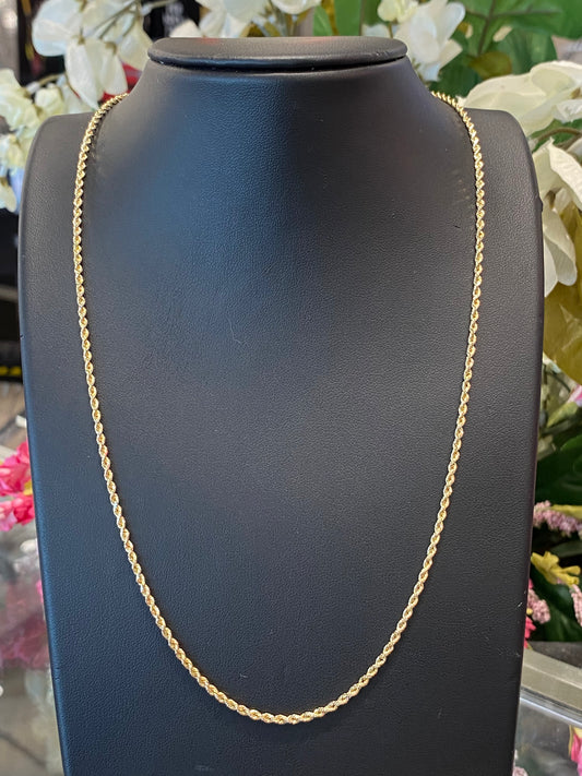 14k Yellow Gold Rope Chain