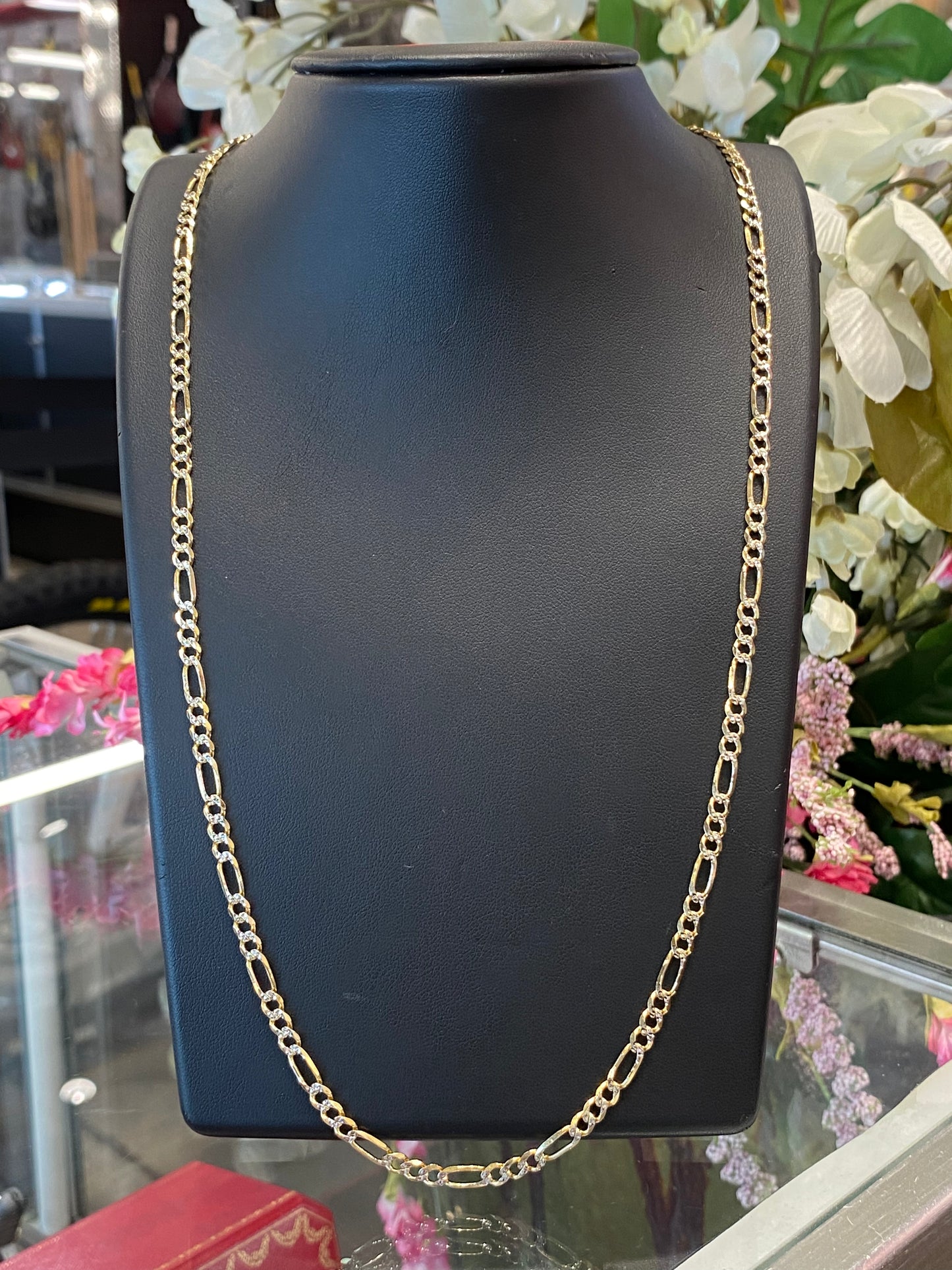 14k Two Tone Fígaro Chain