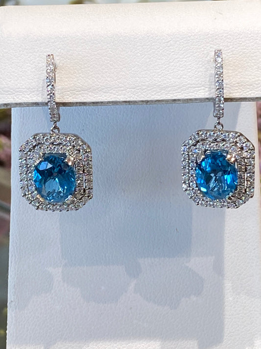 14k White Gold Earrings