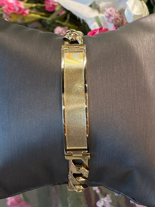14k Yellow Gold ID Bracelet