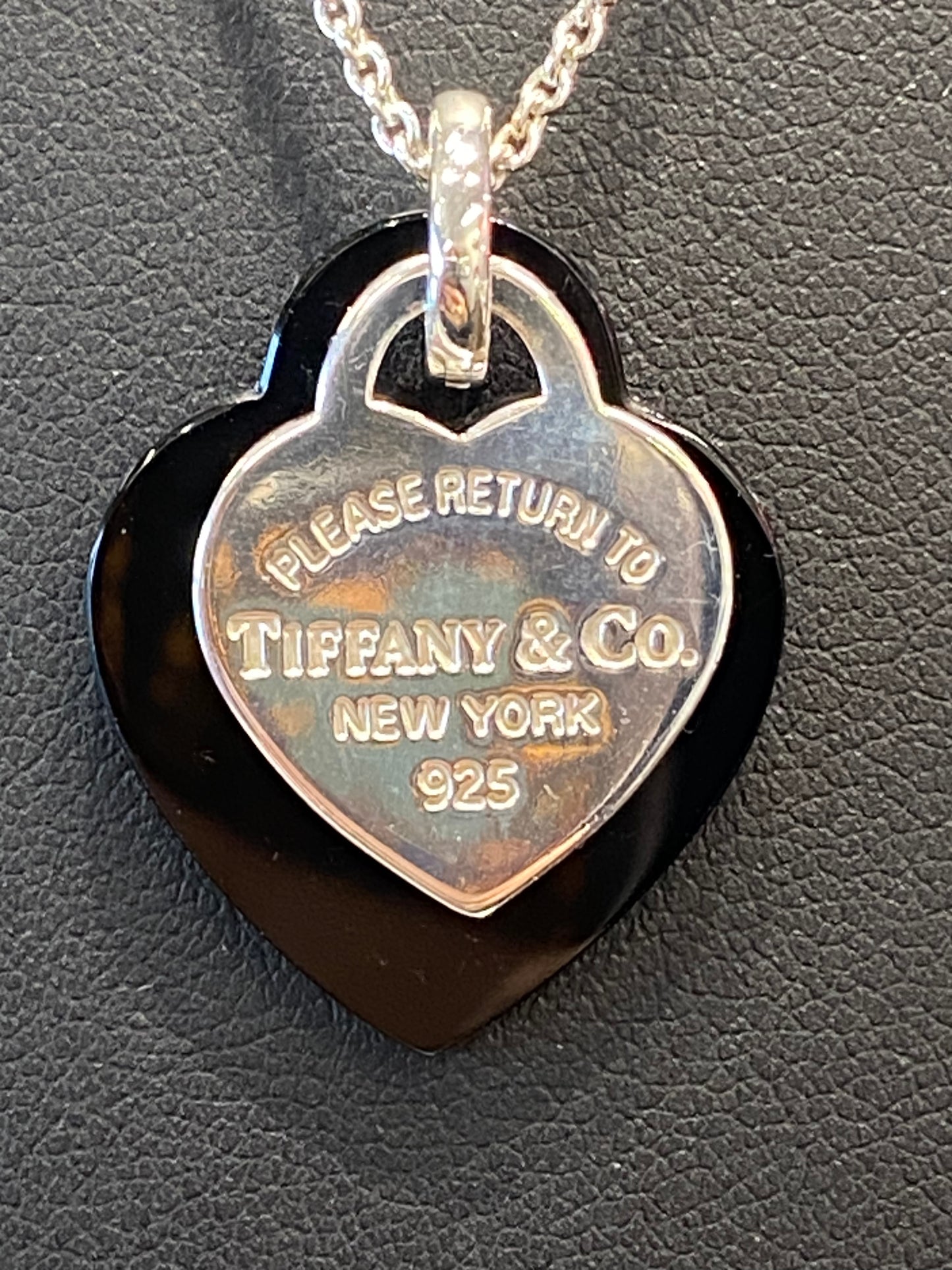 Silver Tiffany & Co Onyx Chain