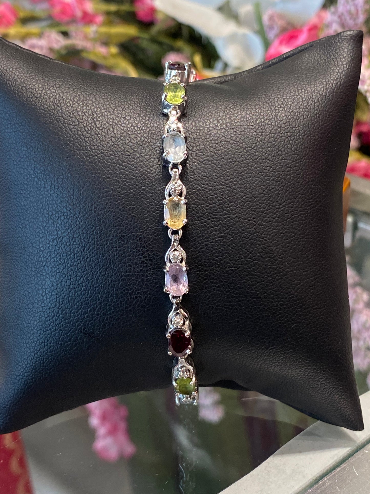 Silver Multi Stone Bracelet