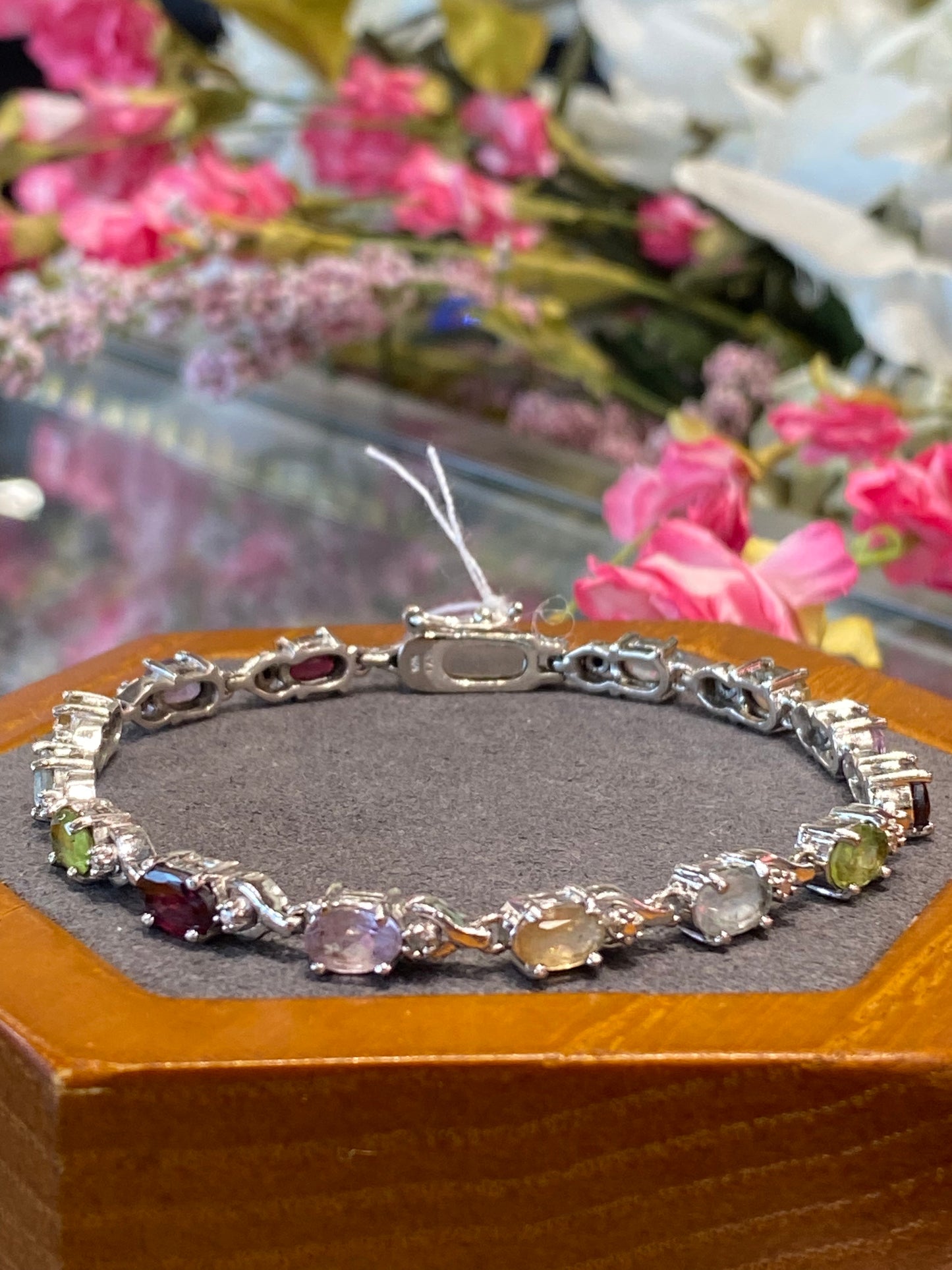 Silver Multi Stone Bracelet
