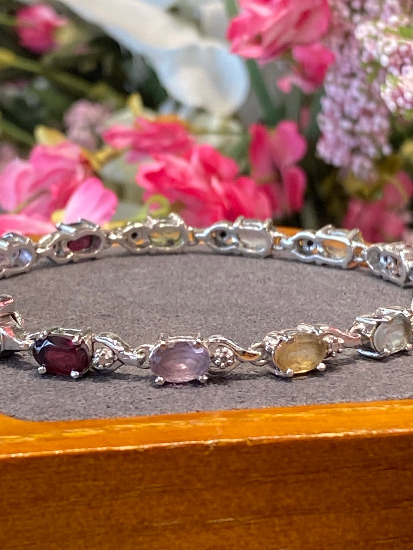 Silver Multi Stone Bracelet