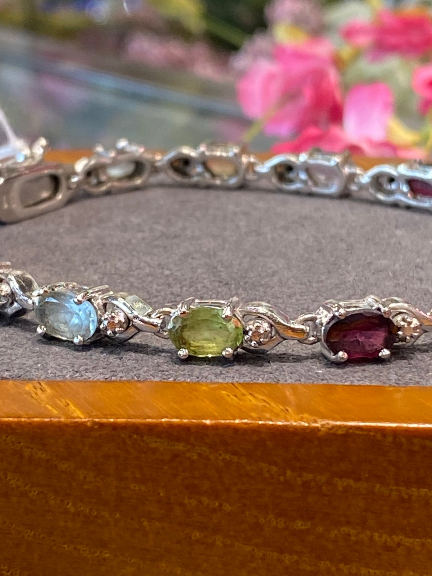 Silver Multi Stone Bracelet