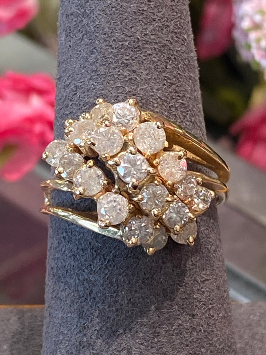 14k Yellow Gold Cocktail Ring
