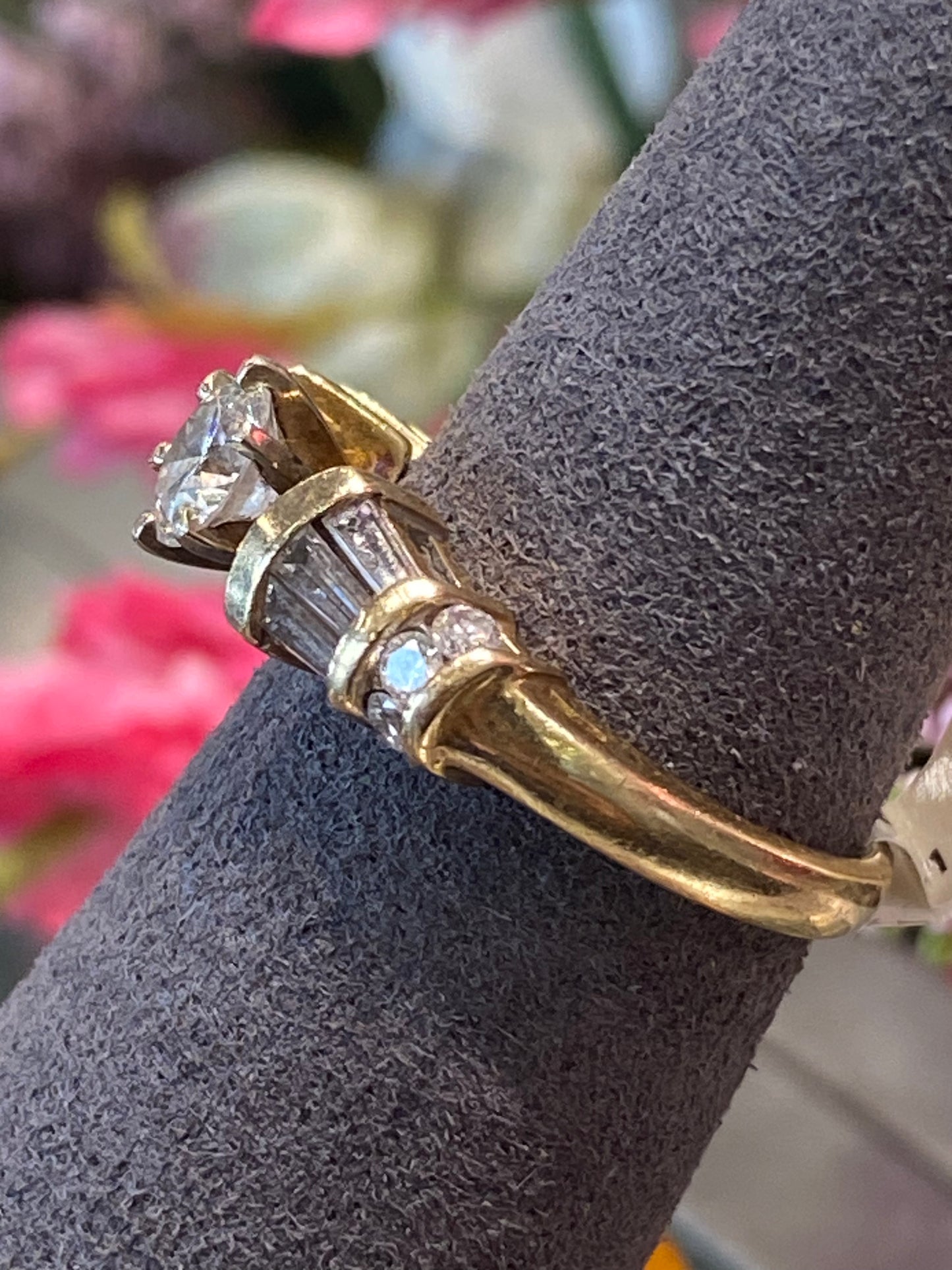 14k Yellow Gold Diamond Engagement Ring