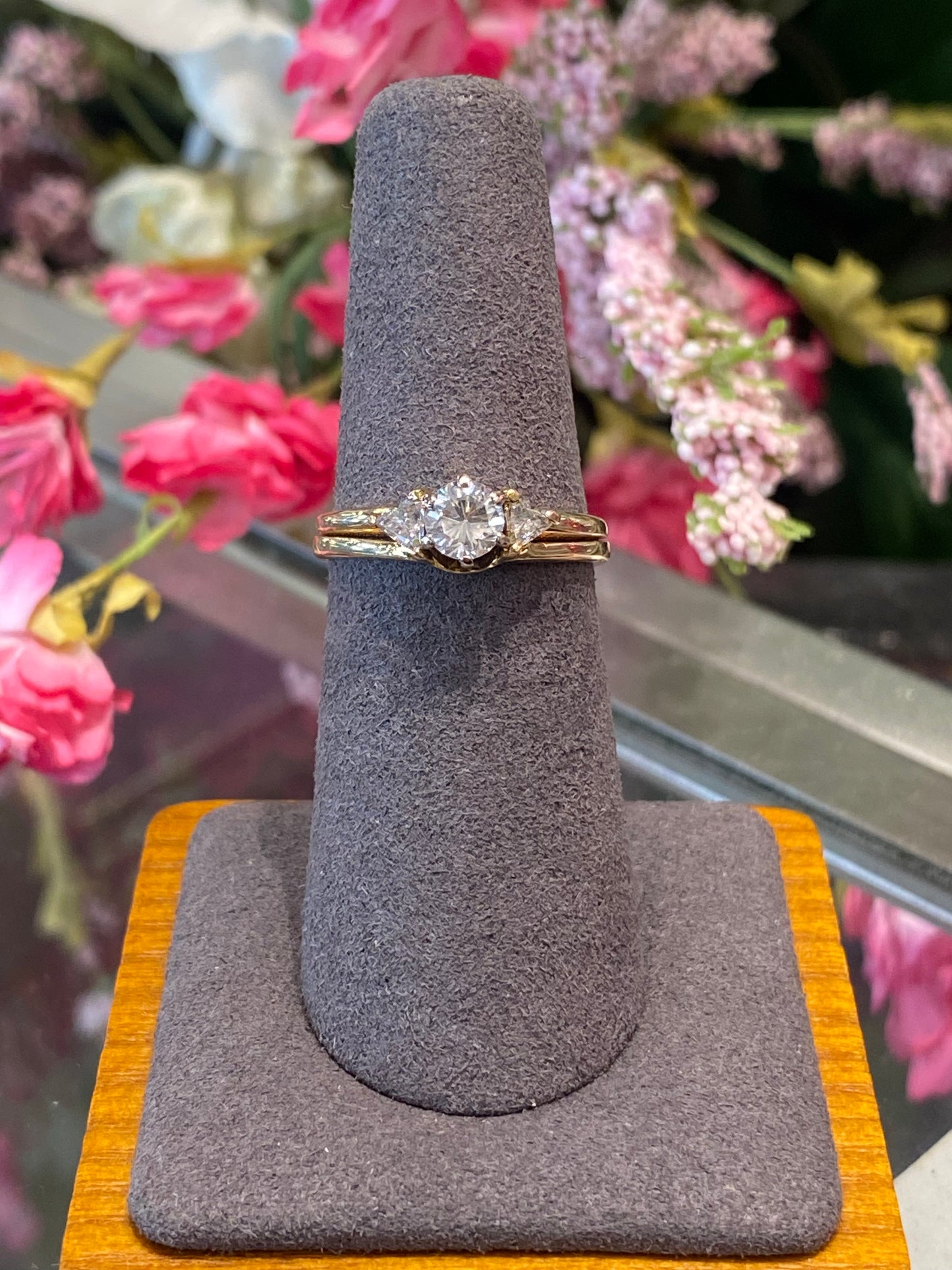 14k Yellow Gold Diamond Wedding Set