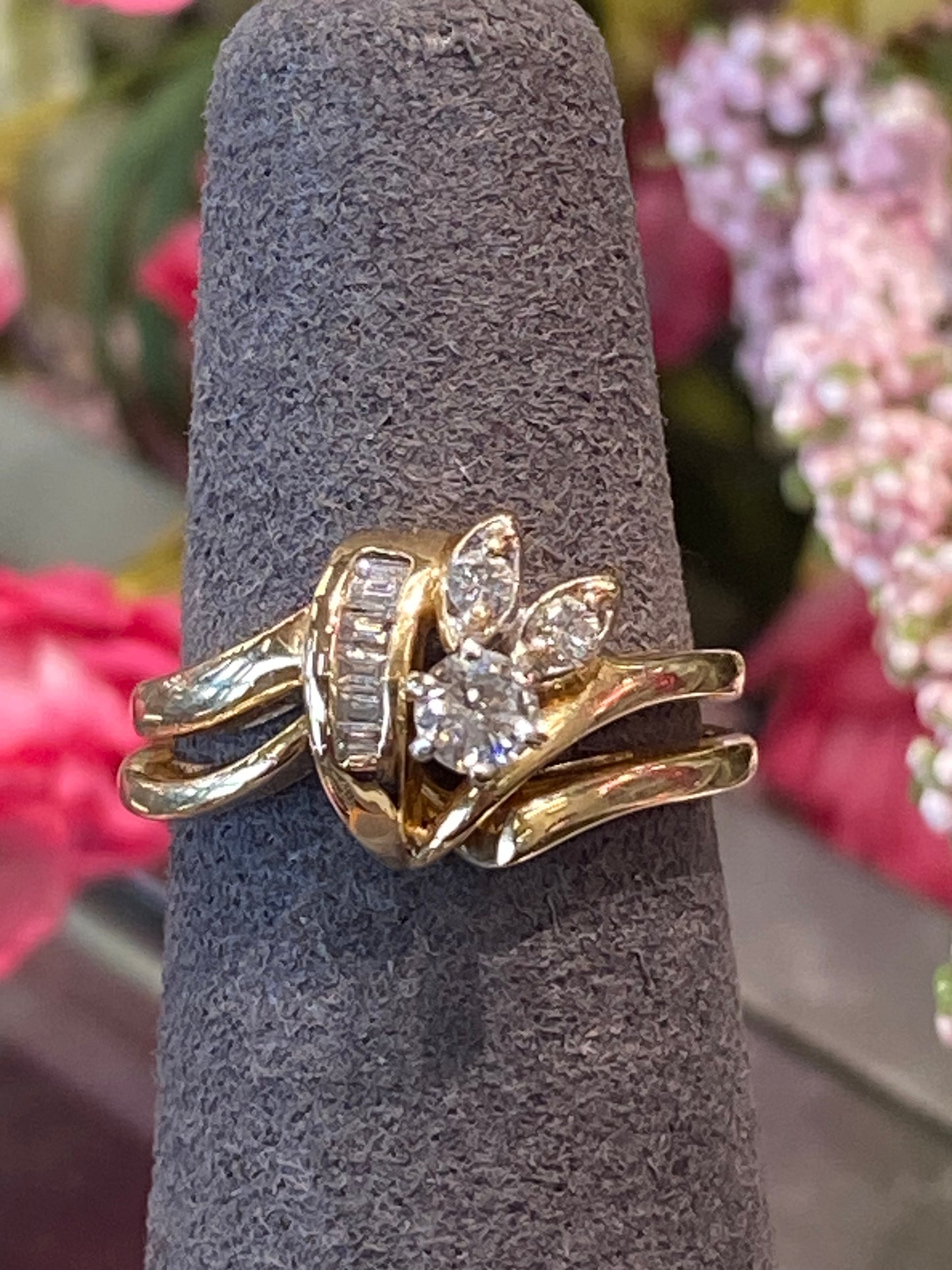 14k Yellow Gold Wedding Set