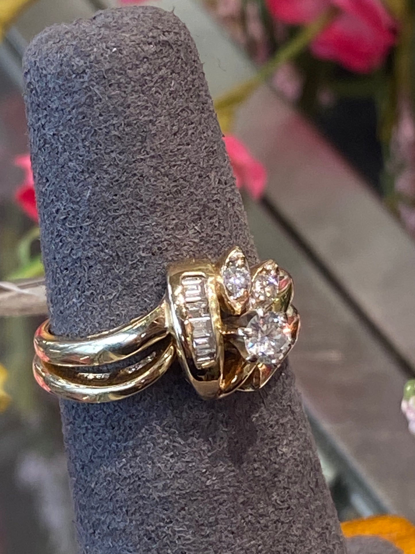 14k Yellow Gold Wedding Set