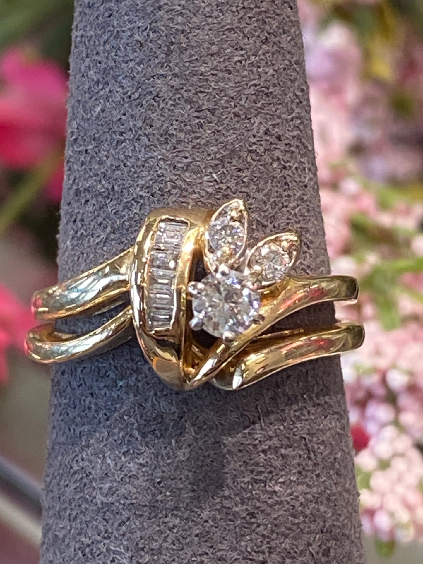 14k Yellow Gold Wedding Set