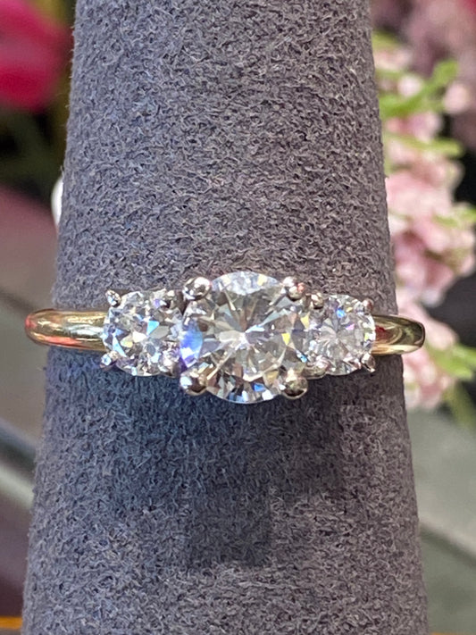 14k Yellow Gold Diamond Engagement Ring
