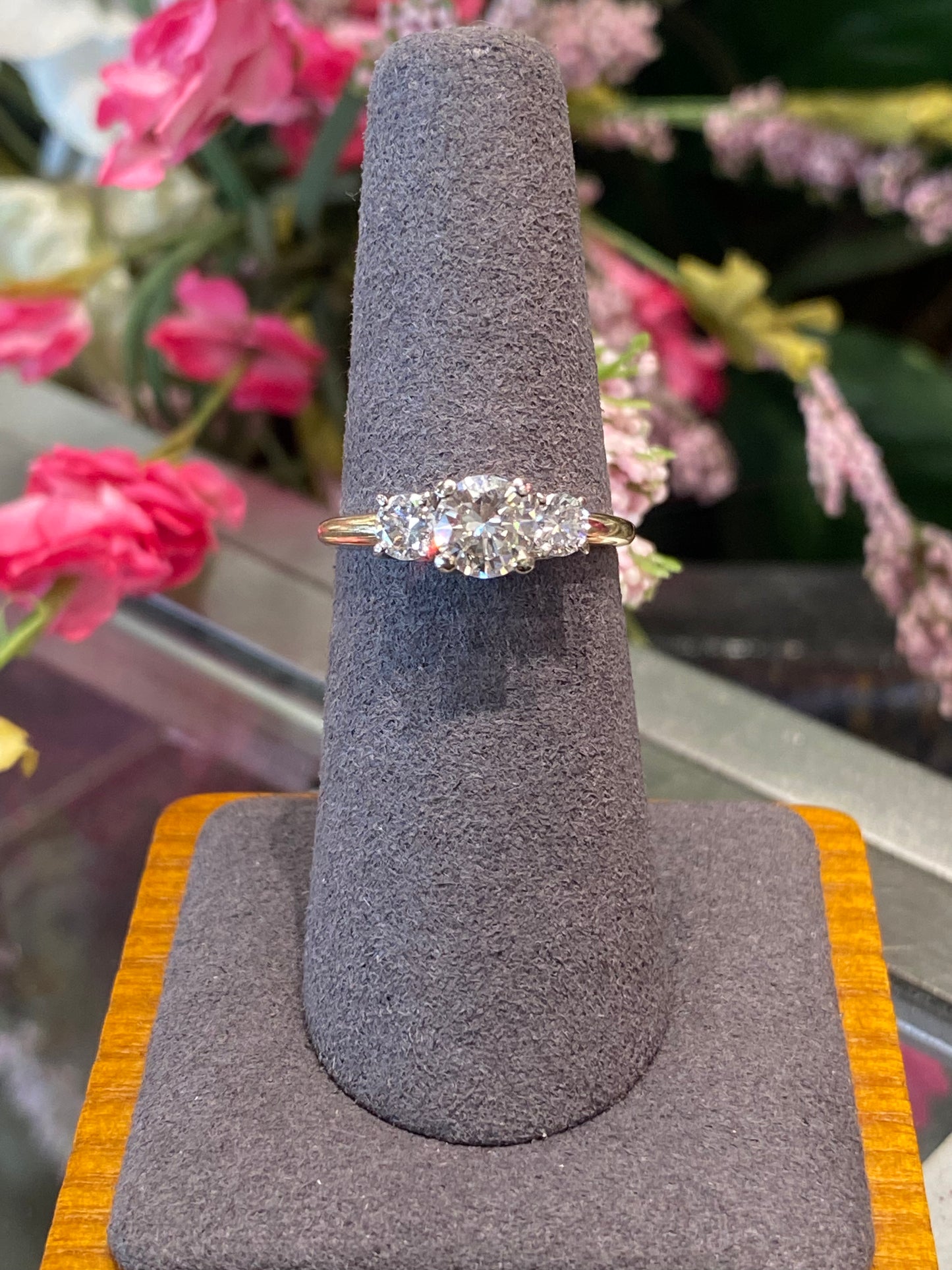 14k Yellow Gold Diamond Engagement Ring