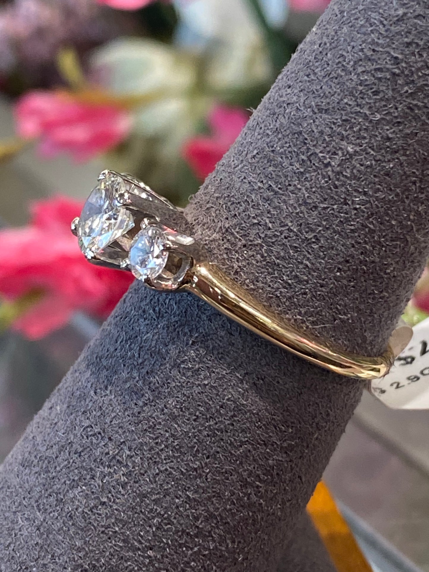 14k Yellow Gold Diamond Engagement Ring