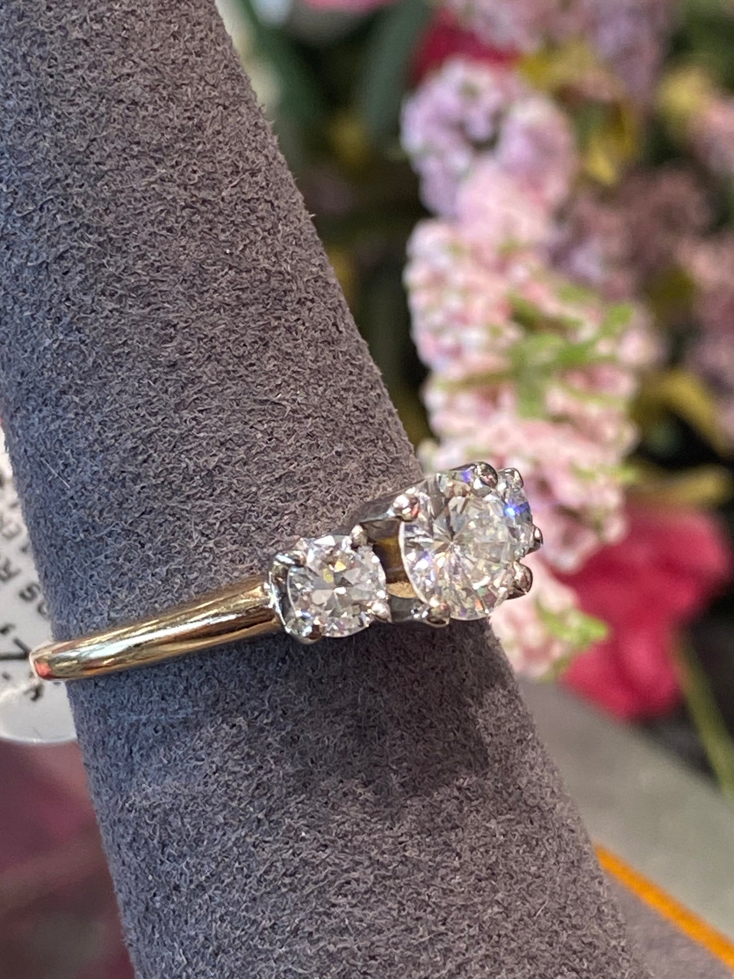 14k Yellow Gold Diamond Engagement Ring