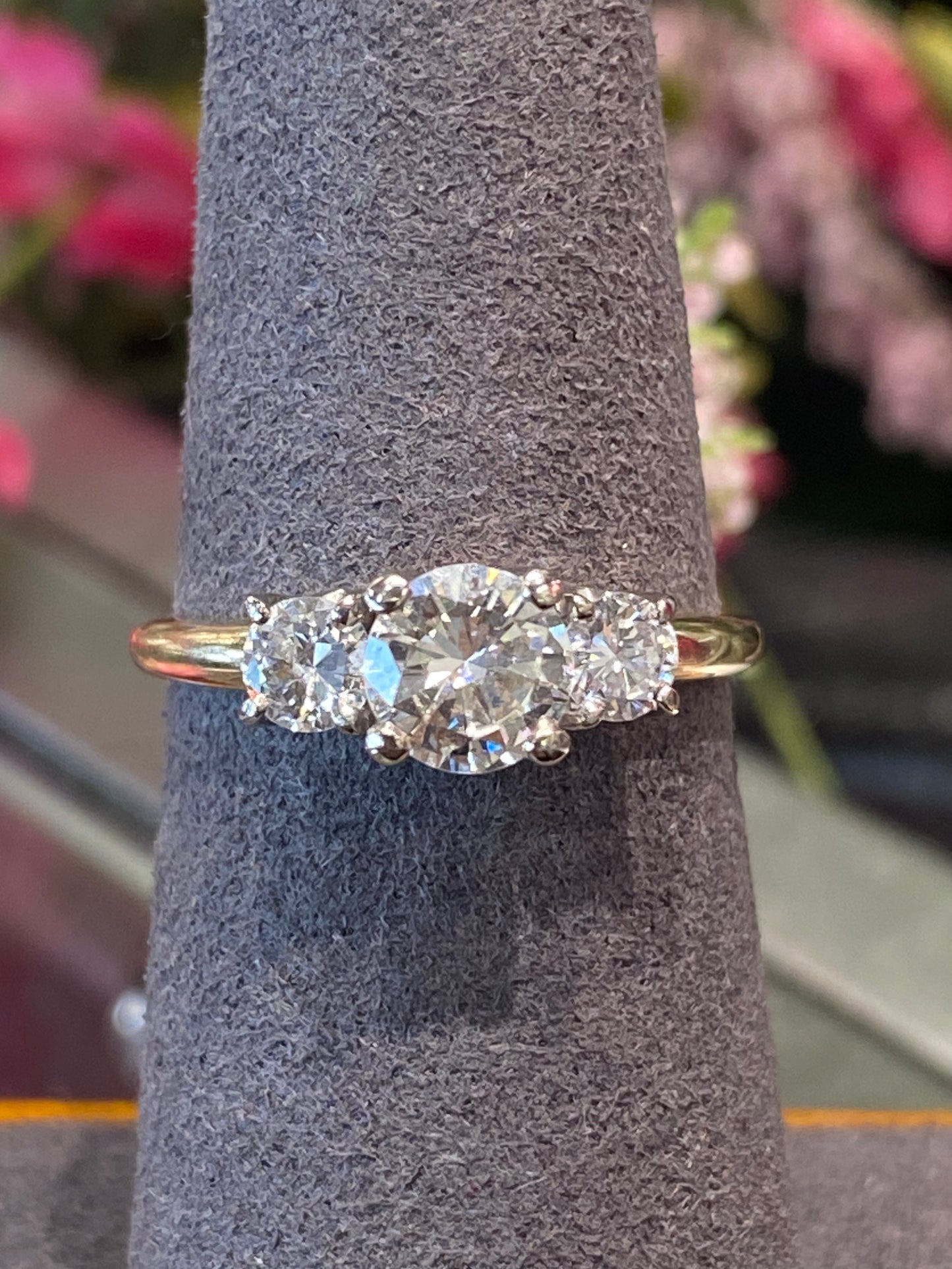 14k Yellow Gold Diamond Engagement Ring