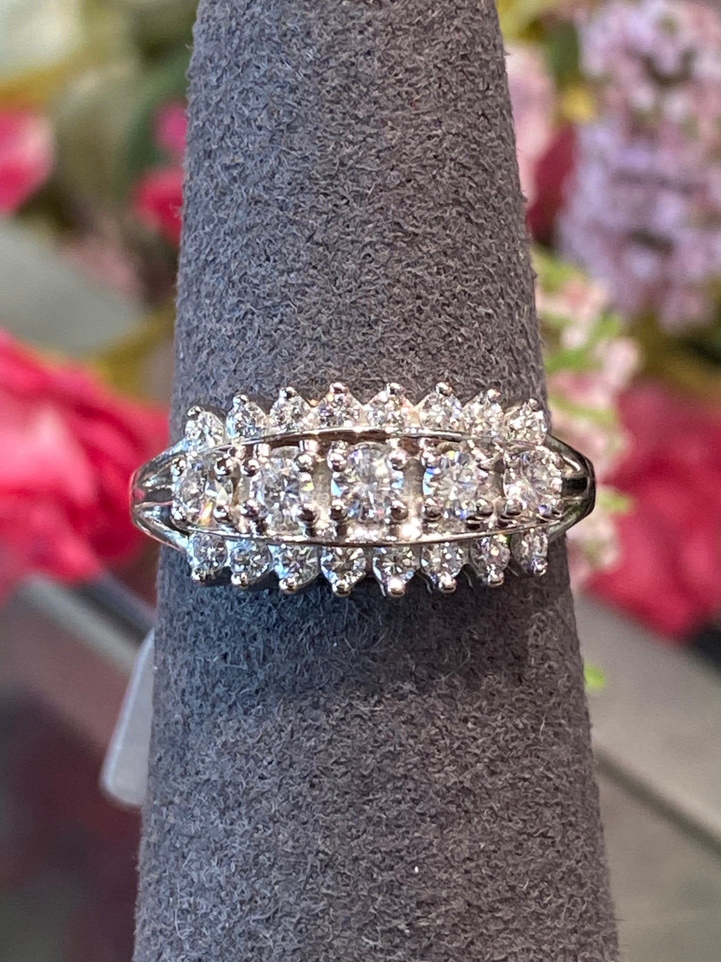 14k White Gold Diamond Ring