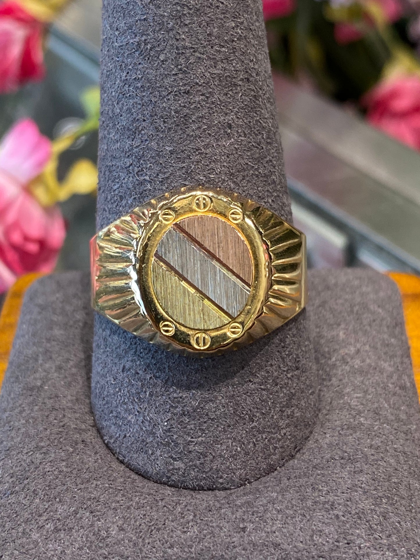 18k Tri Gold Ring