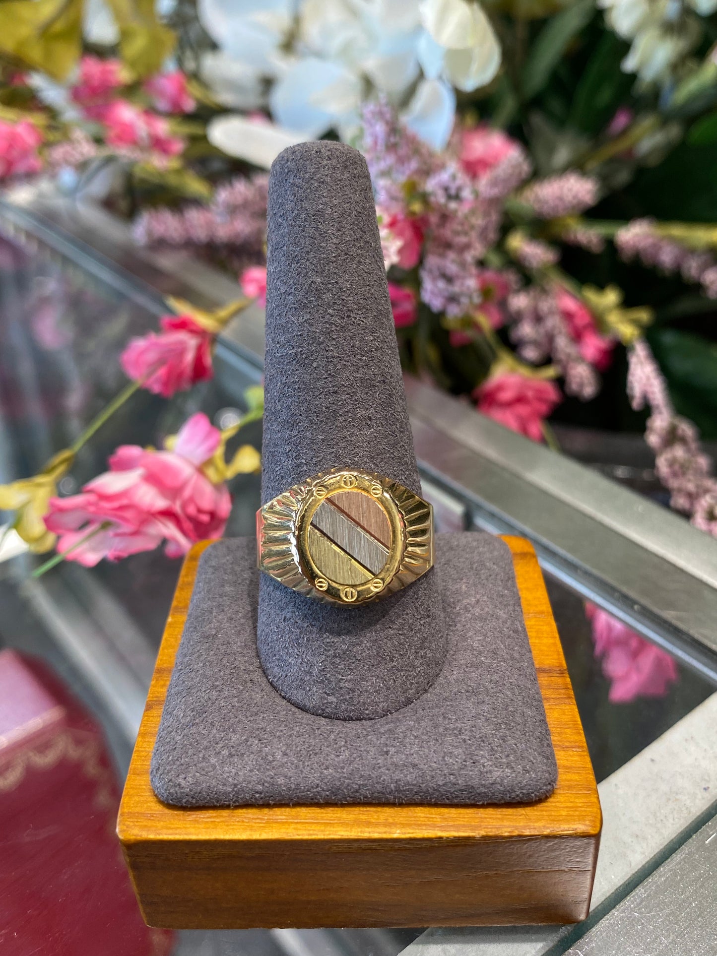 18k Tri Gold Ring