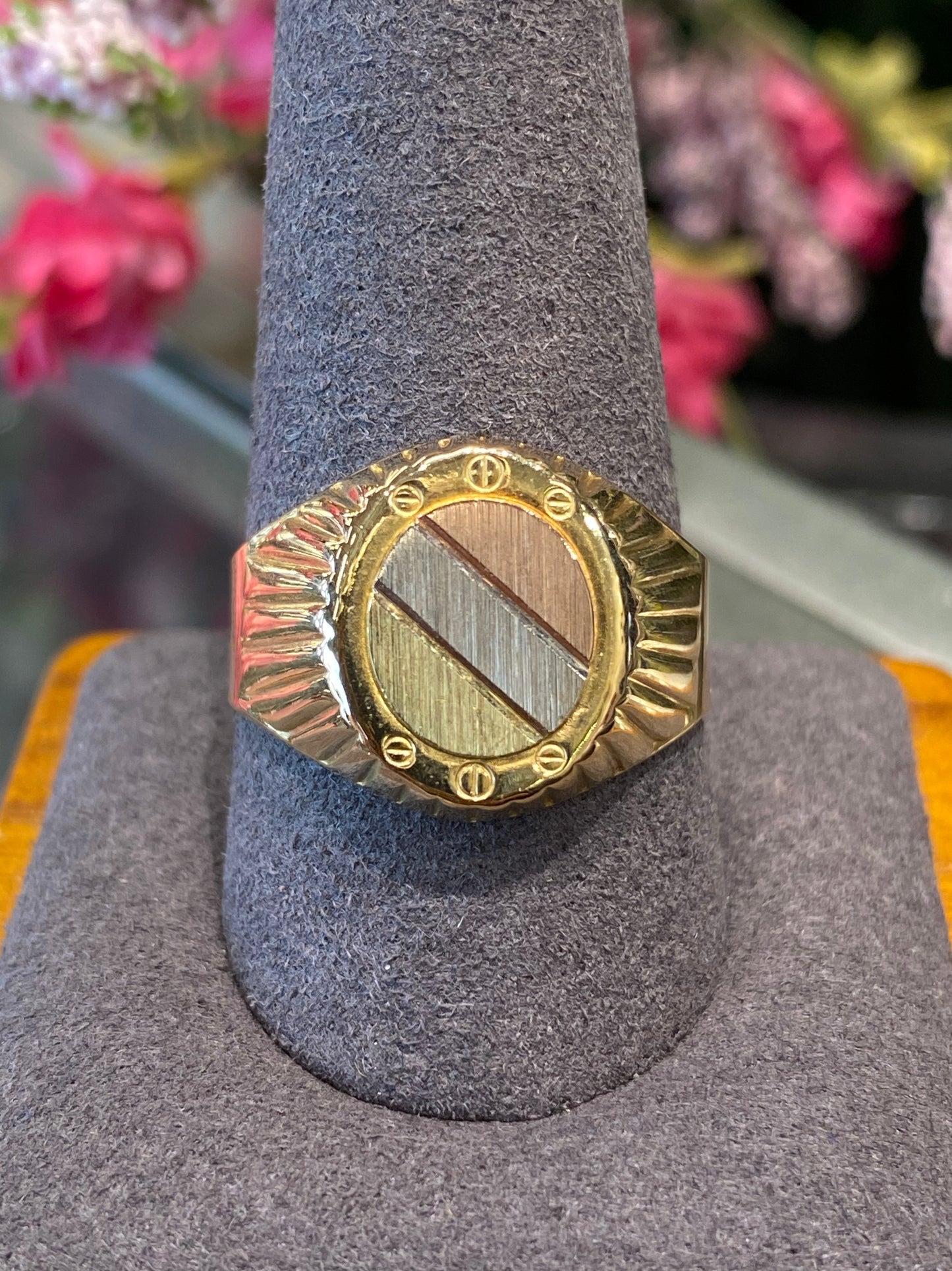 18k Tri Gold Ring