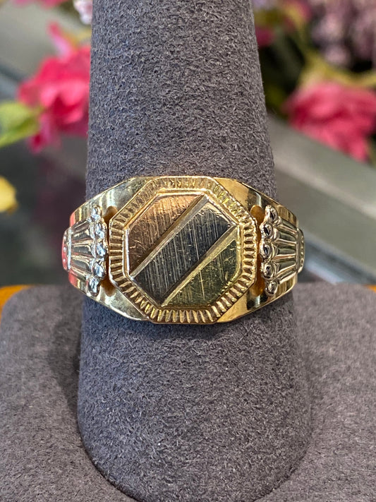 18k Tri Gold Ring