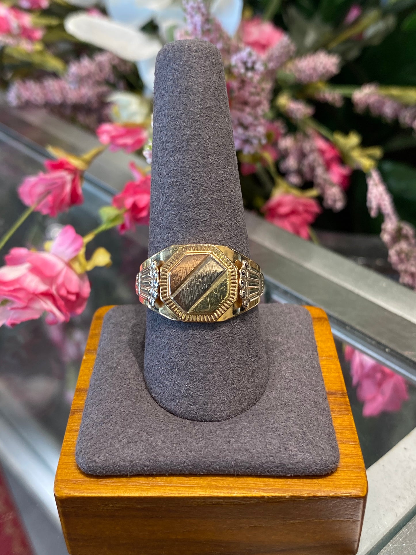 18k Tri Gold Ring