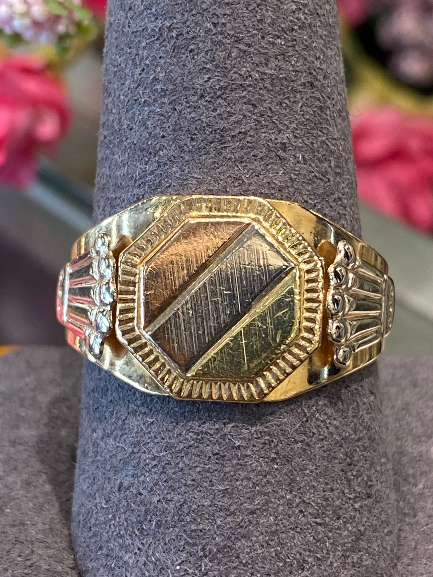 18k Tri Gold Ring