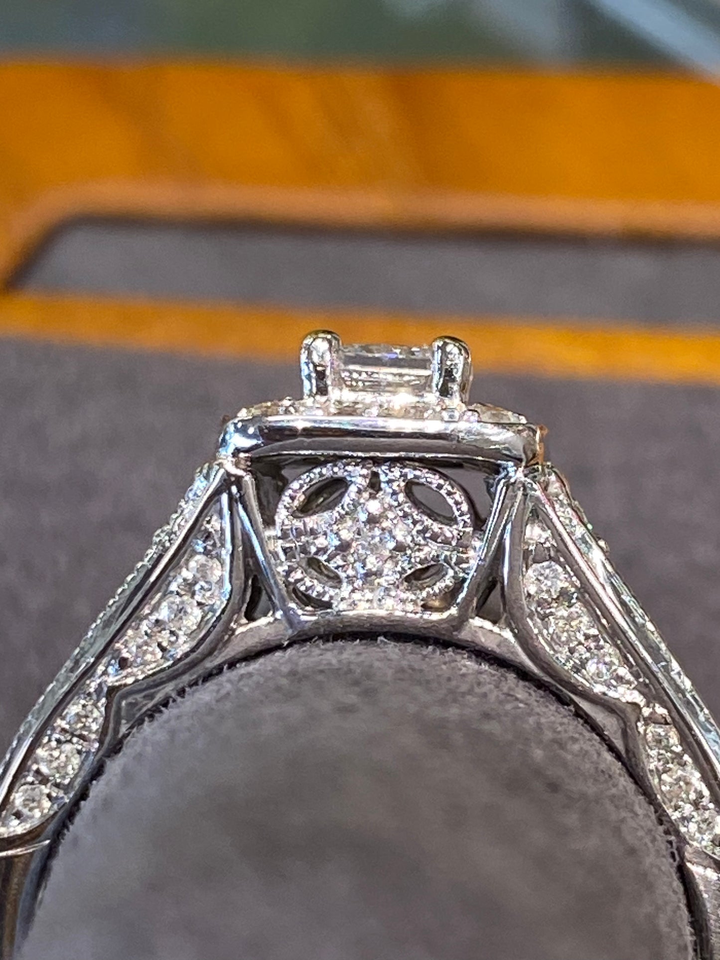 14k White Gold Engagement Ring