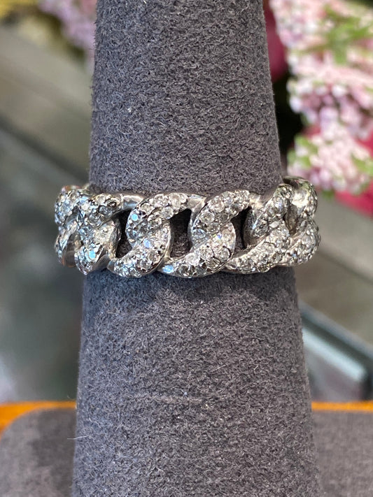 14k White Gold Diamond Ring