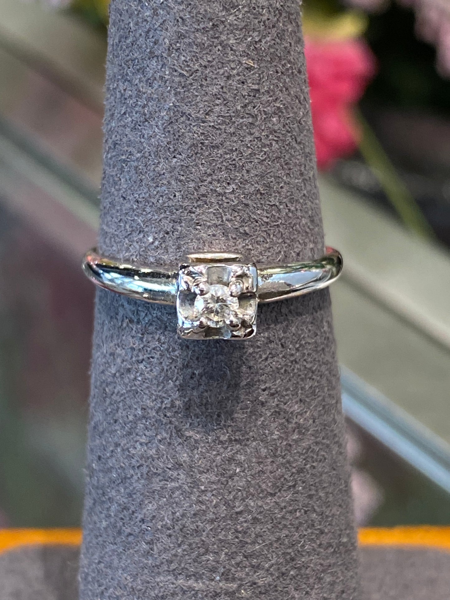 14k White gold Engagement Ring